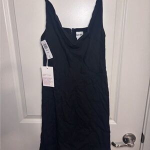 Aritzia Sun-deh “Spencer” cowl neck black dress